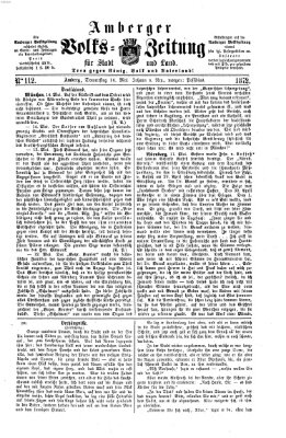 Amberger Volks-Zeitung für Stadt und Land Donnerstag 16. Mai 1872