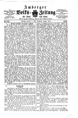 Amberger Volks-Zeitung für Stadt und Land Freitag 17. Mai 1872