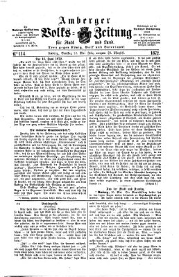 Amberger Volks-Zeitung für Stadt und Land Samstag 18. Mai 1872