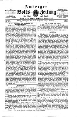 Amberger Volks-Zeitung für Stadt und Land Montag 27. Mai 1872