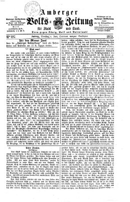 Amberger Volks-Zeitung für Stadt und Land Dienstag 4. Juni 1872