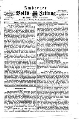 Amberger Volks-Zeitung für Stadt und Land Dienstag 11. Juni 1872