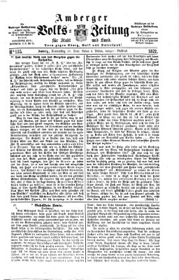 Amberger Volks-Zeitung für Stadt und Land Donnerstag 13. Juni 1872