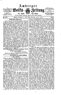 Amberger Volks-Zeitung für Stadt und Land Samstag 15. Juni 1872