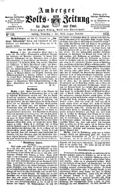 Amberger Volks-Zeitung für Stadt und Land Donnerstag 4. Juli 1872