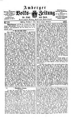 Amberger Volks-Zeitung für Stadt und Land Samstag 6. Juli 1872