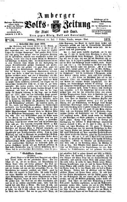 Amberger Volks-Zeitung für Stadt und Land Mittwoch 10. Juli 1872