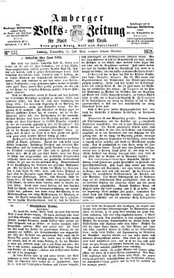 Amberger Volks-Zeitung für Stadt und Land Donnerstag 11. Juli 1872