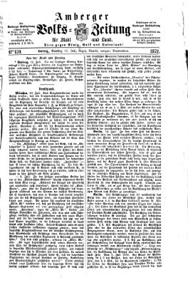 Amberger Volks-Zeitung für Stadt und Land Samstag 13. Juli 1872