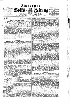 Amberger Volks-Zeitung für Stadt und Land Mittwoch 17. Juli 1872