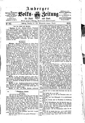 Amberger Volks-Zeitung für Stadt und Land Samstag 20. Juli 1872