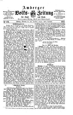 Amberger Volks-Zeitung für Stadt und Land Mittwoch 24. Juli 1872