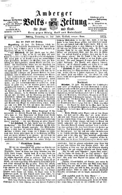 Amberger Volks-Zeitung für Stadt und Land Donnerstag 25. Juli 1872