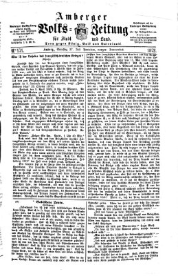 Amberger Volks-Zeitung für Stadt und Land Samstag 27. Juli 1872