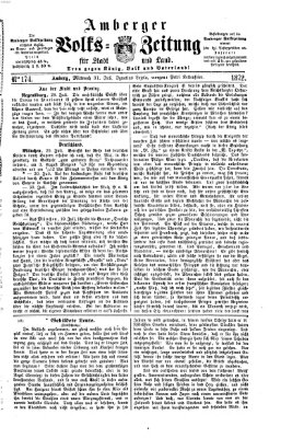 Amberger Volks-Zeitung für Stadt und Land Mittwoch 31. Juli 1872