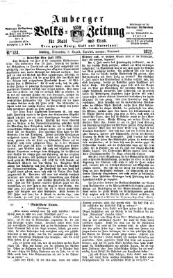 Amberger Volks-Zeitung für Stadt und Land Donnerstag 8. August 1872