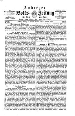 Amberger Volks-Zeitung für Stadt und Land Montag 26. August 1872