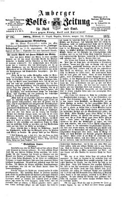 Amberger Volks-Zeitung für Stadt und Land Mittwoch 28. August 1872