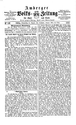 Amberger Volks-Zeitung für Stadt und Land Donnerstag 29. August 1872