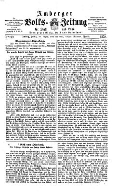 Amberger Volks-Zeitung für Stadt und Land Freitag 30. August 1872