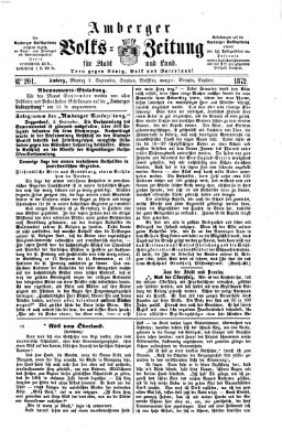 Amberger Volks-Zeitung für Stadt und Land Montag 2. September 1872