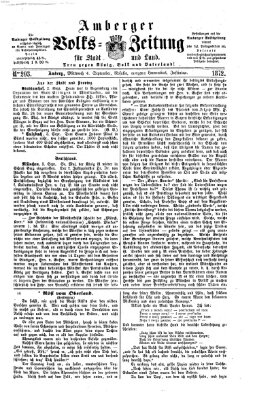 Amberger Volks-Zeitung für Stadt und Land Mittwoch 4. September 1872