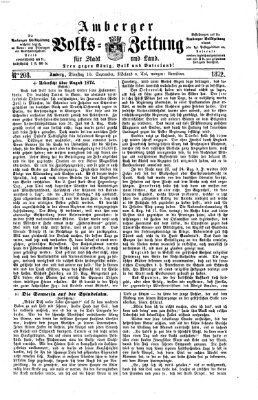 Amberger Volks-Zeitung für Stadt und Land Dienstag 10. September 1872