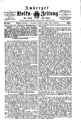 Amberger Volks-Zeitung für Stadt und Land Mittwoch 11. September 1872