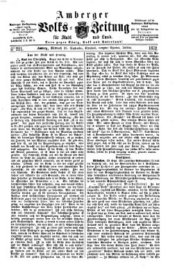 Amberger Volks-Zeitung für Stadt und Land Mittwoch 25. September 1872