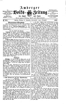 Amberger Volks-Zeitung für Stadt und Land Montag 30. September 1872