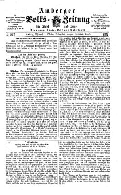 Amberger Volks-Zeitung für Stadt und Land Mittwoch 2. Oktober 1872