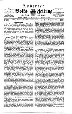 Amberger Volks-Zeitung für Stadt und Land Donnerstag 3. Oktober 1872