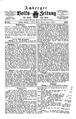 Amberger Volks-Zeitung für Stadt und Land Montag 7. Oktober 1872