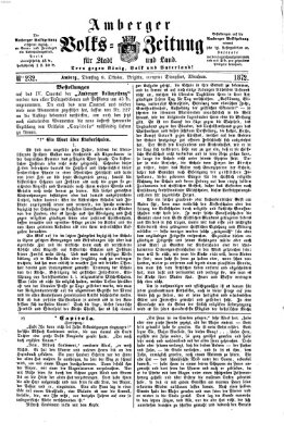 Amberger Volks-Zeitung für Stadt und Land Dienstag 8. Oktober 1872