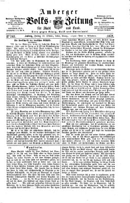 Amberger Volks-Zeitung für Stadt und Land Freitag 18. Oktober 1872