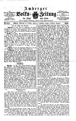 Amberger Volks-Zeitung für Stadt und Land Mittwoch 23. Oktober 1872