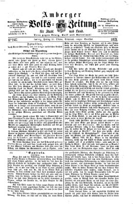 Amberger Volks-Zeitung für Stadt und Land Freitag 25. Oktober 1872