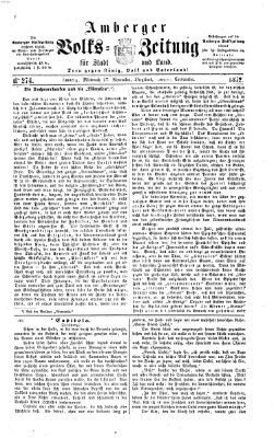 Amberger Volks-Zeitung für Stadt und Land Mittwoch 27. November 1872