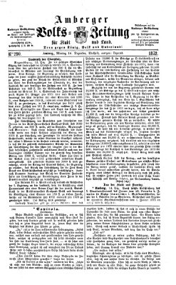 Amberger Volks-Zeitung für Stadt und Land Montag 16. Dezember 1872