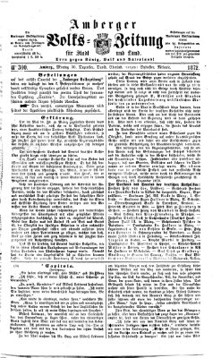 Amberger Volks-Zeitung für Stadt und Land Montag 30. Dezember 1872