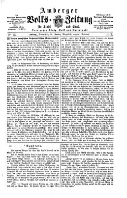 Amberger Volks-Zeitung für Stadt und Land Donnerstag 16. Januar 1873