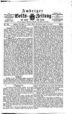 Amberger Volks-Zeitung für Stadt und Land Donnerstag 23. Januar 1873