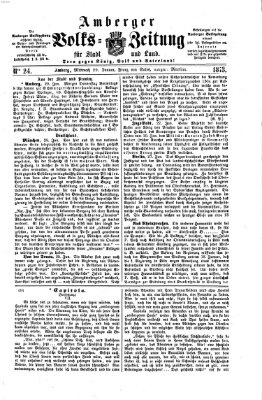 Amberger Volks-Zeitung für Stadt und Land Mittwoch 29. Januar 1873