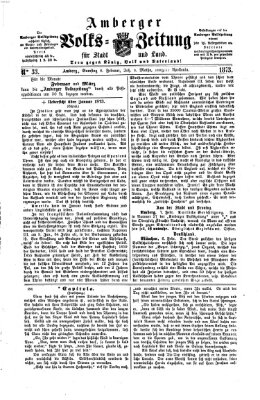 Amberger Volks-Zeitung für Stadt und Land Samstag 8. Februar 1873