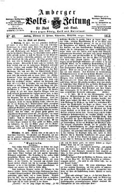 Amberger Volks-Zeitung für Stadt und Land Mittwoch 26. Februar 1873