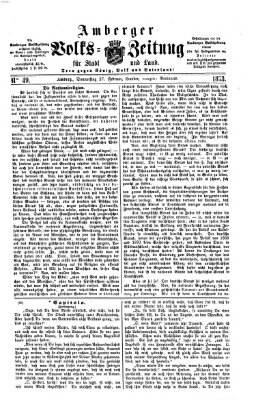 Amberger Volks-Zeitung für Stadt und Land Donnerstag 27. Februar 1873