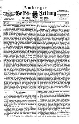 Amberger Volks-Zeitung für Stadt und Land Montag 3. März 1873