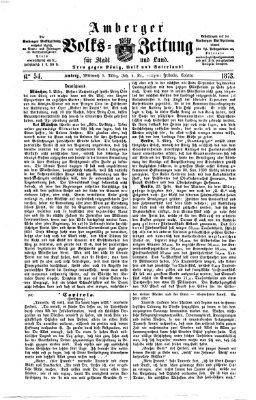 Amberger Volks-Zeitung für Stadt und Land Mittwoch 5. März 1873