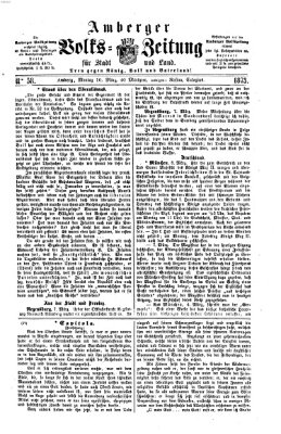 Amberger Volks-Zeitung für Stadt und Land Montag 10. März 1873