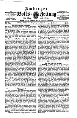 Amberger Volks-Zeitung für Stadt und Land Samstag 15. März 1873